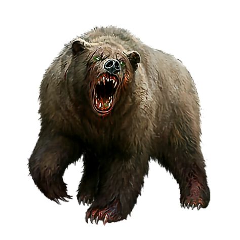 Dire Bear - Pathfinder 2E PFRPG DND D&D 3.5 5E d20 fantasy Wasteland Creatures, Dire Bear, Photoshopped Animals, Angry Bear, Cave Bear, Rose Png, Bear Tattoos, Ursa Major, Bear Drawing