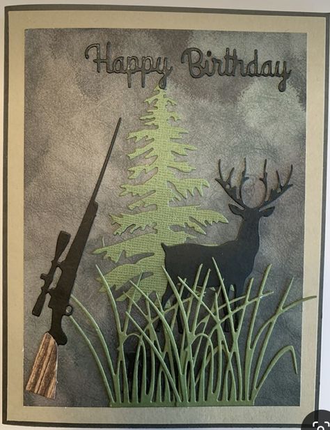 Hunting Cards For Men, Hunting Birthday Card, Guy Cards Handmade, Camouflage Background, Hunting Birthday, Hunting Diy, Duck Hunter, Male Birthday, Birthday Cards For Boys