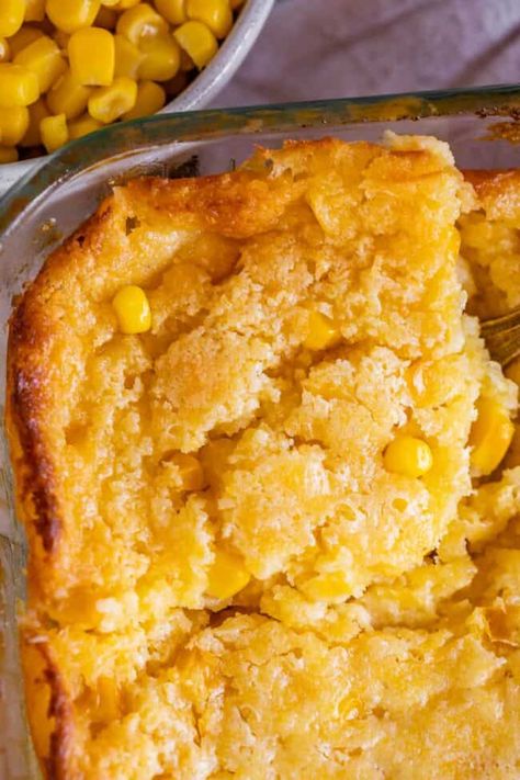 Chili Thanksgiving, Corn Casserole With Jiffy, Jiffy Corn Pudding, Sweet Creamed Corn, Cornbread With Creamed Corn, Baked Creamed Corn Casserole, Easy Creamed Corn, Corn Casserole Jiffy, Creamed Corn Casserole