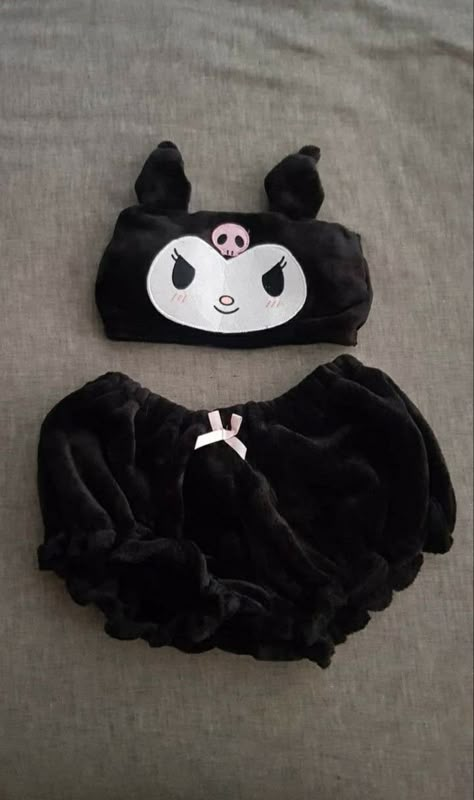 Kuromi Aesthetic Outfit, Kuromi Outfit, Kuromi Clothes, Sanrio Clothes, Maid Girl, Kitty Clothes, Hello Kitty Clothes, Anime Lingerie, Cute Pjs