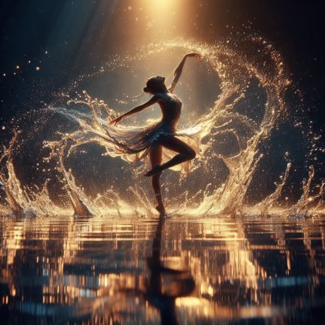 Photography Fantasy Magic, Dancing Fantasy Aesthetic, Dance Images Art Beautiful, Dreamy Dance Aesthetic, Goddess Of Music Fantasy Art, Wall Decor Crafts, Art Painting Gallery, Beautiful Dark Art, Dreamy Art