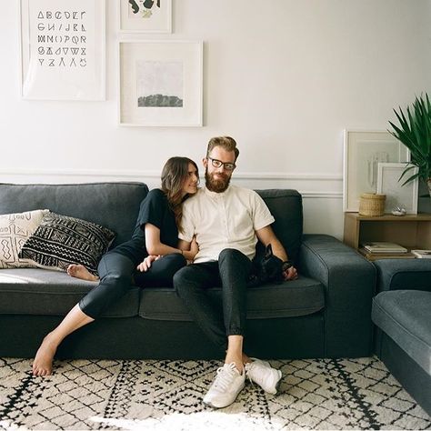 Mae Woven (@maewoven) • Instagram photos and videos Sofa Photoshoot Ideas, Couple On Sofa, Sofa Photoshoot, Sofa Aesthetic, Amazon Farmhouse Decor, Photoshoot Ideas Couples, Saturday Love, Amazon Decor, Sofa Colors