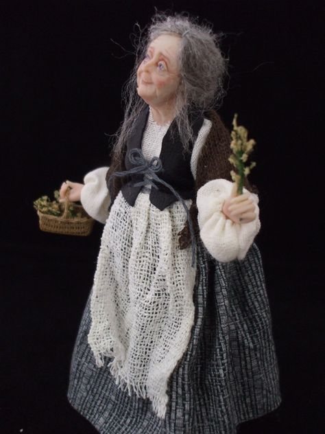 Auld Jessie Julie Campbell, Folk Doll, Sculpted Doll, Fairy Art Dolls, Witch Doll, Polymer Clay Dolls, Halloween Doll, Art Dolls Handmade, Creepy Dolls