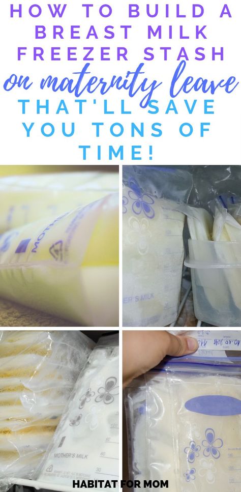 How to build a breast milk freezer stash on maternity leave! Save tons of time building a stash for your baby before you go back to work mama! Check out these awesome tips and tricks for keeping you milk supply stocked al the time! Pumping Milk, Breastfeeding Latch, Storing Breastmilk, Pumping Tips, Pumping At Work, Going Back To Work, Newborn Baby Tips, Baby Life Hacks, Milk Storage