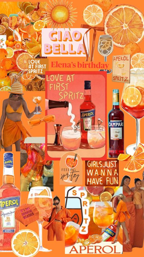 #ilmioprimoshuffle #myfirstshuffle Sunset Spritz Party, Aperol Spritz Aesthetic Party, Aperol Spritz Birthday Theme, Aperol Spritz Party, Spritz Party, Bachelorette Vibes, Spritz Aperol, Tequila Sunset, Citrus Party