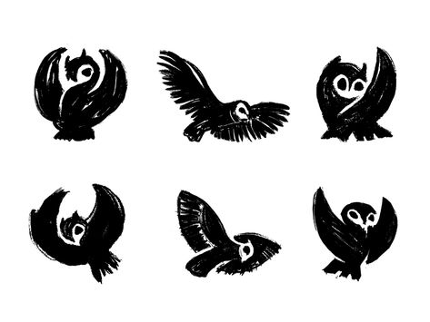 Rough owl sketches by Gert van Duinen on Dribbble Owl Drawing Simple, Owl Sketch, The Last Bookstore, Illustration Simple, Owl Logo, Owl Illustration, Word Art Design, Owls Drawing, Barn Owl