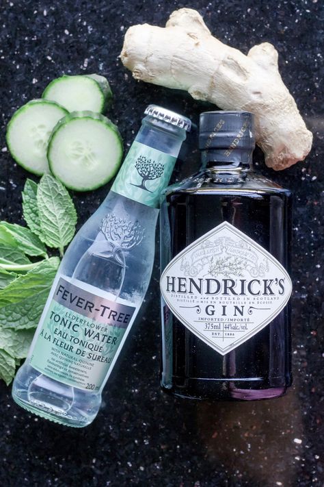 The Ultimate Hendrick's Elderflower Gin and Tonic • Chandeliers and Champagne Elderflower Tonic Water Cocktail, Elderflower Gin And Tonic, Elderflower Tonic Cocktail, Gin Photography, Gin Ideas, Easy Drinks To Make, Hendrick's Gin, Tonic Recipe, Gin Cocktail Recipes