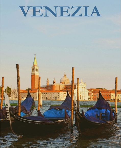 Vintage Travel Poster Venice, Italy Venice Boat, Gondola Boat, Venice Italy Gondola, Italy Travel Poster, Vintage Postcards Travel, Visit Venice, Italy Poster, Italy Gift, Travel Art Print