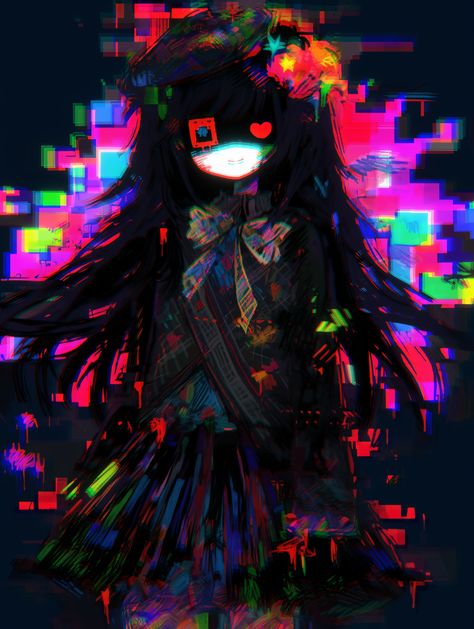 Glitch Oc, Glitch Core Wallpaper, Oc Illustration, Nezuko Chan, Glitch Core, Weird Dreams, Glitch Art, Anime Eyes, Animated Drawings