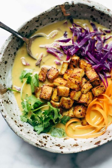 30 Spring Soups You Can Make in 30 Minutes  via @PureWow Spring Soup, Curry Soup Recipes, Spring Soups, Coconut Curry Soup, Curry Soup, Supper Recipes, Minced Meat, Pureed Food Recipes, Vegan Soup