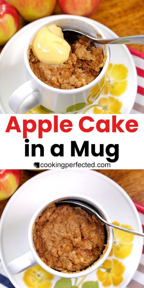 Microwave Desert, Recipes In A Mug, Single Desserts, Mug Cookie Recipes, Microwave Desserts, Mug Dessert Recipes, Microwave Mug Recipes, Easy Microwave Recipes, Dessert In A Mug