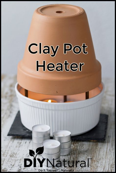 A clay pot heater is a simple and effective emergency heat source. Let's learn how to make them and what types of candles to use for minimal soot and ash. Emergency Heat Source, Clay Pot Heater, Homemade Heater, Candle Heater, Emergency Candles, Diy Heater, Emergency Preparedness Kit, Clay Planters, Emergency Preparation