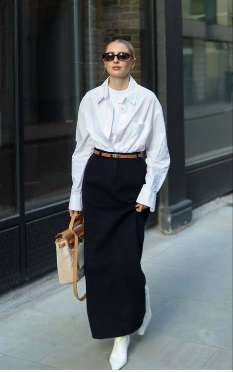 가을 패션, Professional Outfits, New Classic, Style Mistakes, Casual Style Outfits, Lookbook Outfits, Office Outfits, Minimal Fashion, Black Skirt