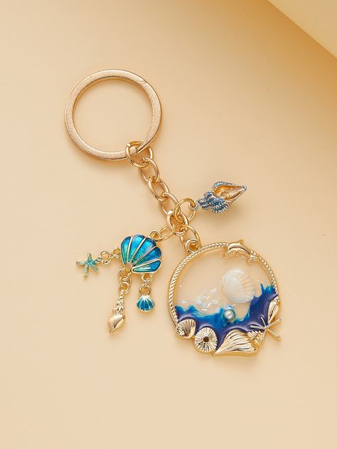 Ocean Keychain, Diy Resin Keychain, Chains Aesthetic, Turtle Keychain, Cute School Stationary, Diy Doll Miniatures, Trendy Fashion Accessories, Diy Jewelry Unique, Sea Shell Decor