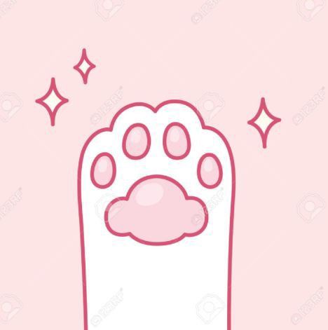 Pink Background Kawaii, Cat Paw Art, Cat Paw Drawing, Background Kawaii, Paw Illustration, Cat Paw Tattoos, Paw Drawing, Kitten Stickers, Magic Cat