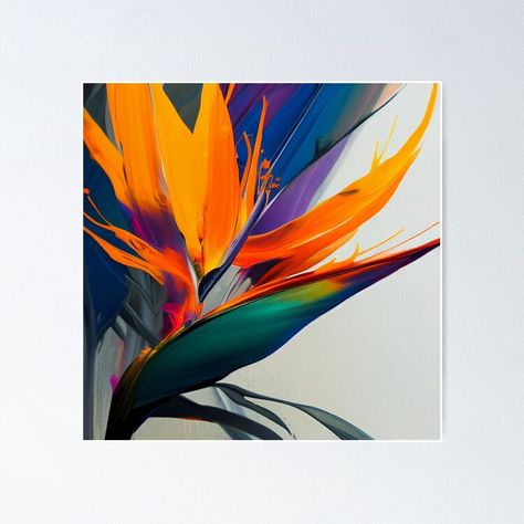 "Bird of Paradise #01 Oil Painting" Journal for Sale by pixelfing | Redbubble Paradise Painting, Painting Journal, Oil Painting Tutorial, Painting Poster, Pretty Flower, Bird Of Paradise, Birds Of Paradise, Painting Tutorial, Pretty Flowers