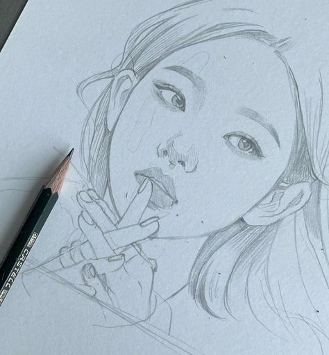 Face Art Drawing, Arte Indie, Color Drawing Art, Figure Sketching, Kpop Drawings, Easy Drawings Sketches, Art Diary, September 17, Painting Art Projects