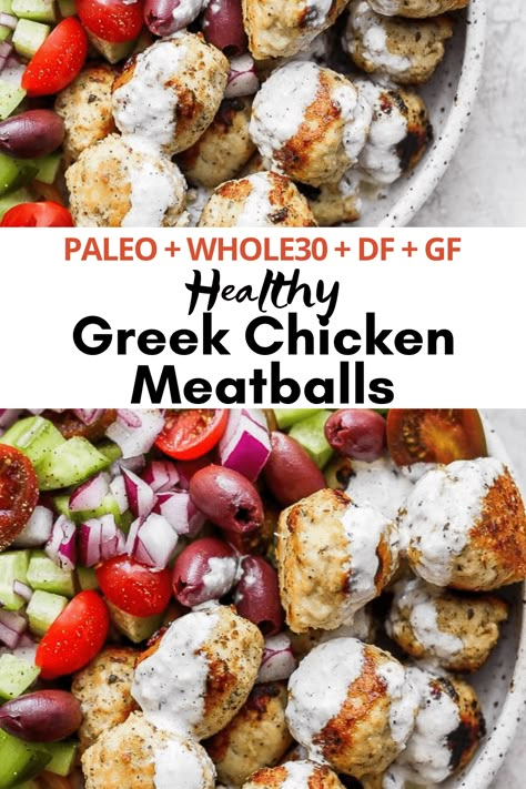 Banana Bread Cheesecake, Greek Chicken Meatballs, Healthy Greek Chicken, Meatballs Paleo, Greek Turkey Meatballs, Keto Banana, Wooden Skillet, Keto Banana Bread, Greek Meatballs