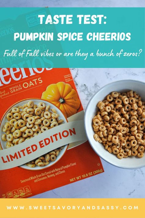 Craving more pumpkin spice in your day? Well now you can start it not only with a PSL, but a big bowl of Pumpkin Spice Cheerios too. These limited edition Cheerios capitalize on our seemingly never-ending craze for all things pumpkin spice. The question is---do they deliver and give all the feels for Fall vibes or are they just another underwhelming execution of one of Fall's most popular flavors? #tastetest #foodreview #cereal #fallflavors #pumpkinspice #pumpkinseason #review #cheerios What To Make With Pumpkin, Pumpkin Spice Cheerios, Balsamic Carrots Roasted, Cheerios Cereal, Honey Nut Cheerios, Oat Cereal, Honey Balsamic, Cereal Bar, Cereal Treats