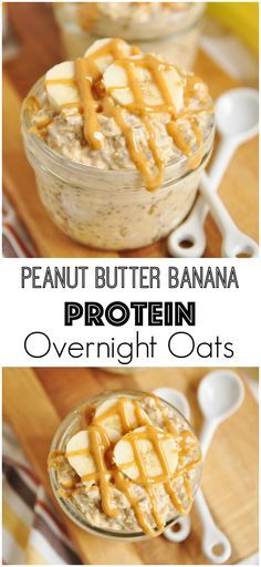 Banana Protein Overnight Oats, Peanut Butter Banana Protein, Oats Protein, Oats Overnight, Weight Watcher Desserts, Protein Overnight Oats, Packed Breakfast, Deep Cleaning Hacks, Overnight Oat