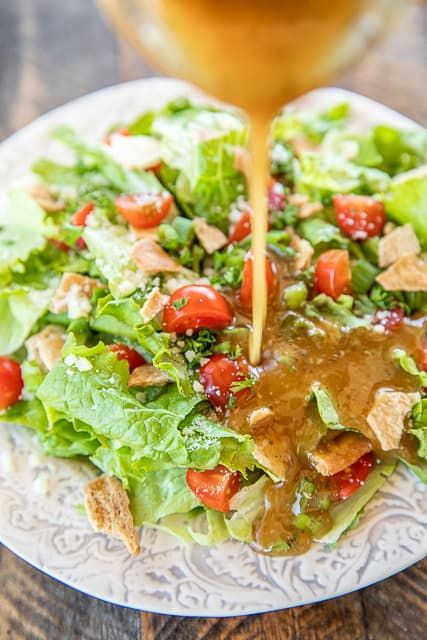 Green Jacket Salad Recipe, Green Jacket Salad, Salad With Dressing, Green Salad Dressing, Steak Soup, Grilled Corn Salad, Plain Chicken, Parmesan Crusted Chicken, Chicken Steak