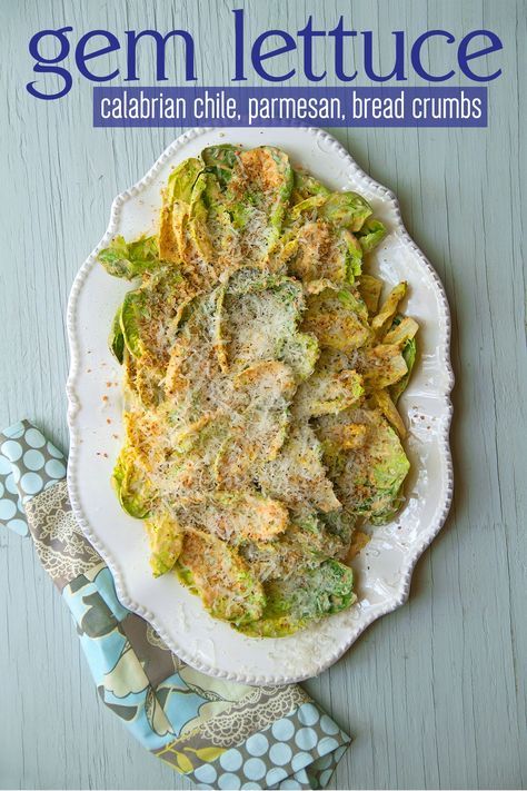 Jon & Vinny's Gem Lettuce Salad with Calabrian Chiles, Parmesan and Bread Crumbs Gem Salad Recipe, Jon And Vinny, Gem Lettuce Salad, Gem Salad, Gem Lettuce, Lettuce Recipes, Parmesan Bread, Salad Recipes For Dinner, Lettuce Salad