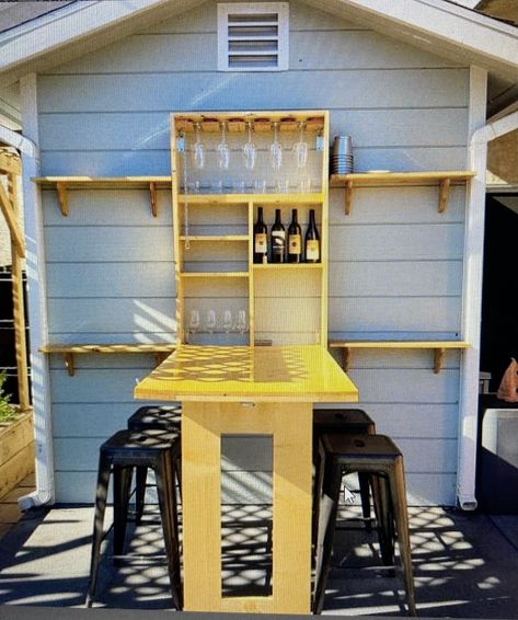 Tiny Bar Storage, Drop Down Bar, Balcony Ideas Apartment Christmas, Window Bars, Outside Bars, Balcony Ideas Apartment Indian, Balcony Ideas Apartment, Deck Decorating Ideas, Diy Kitchen Storage