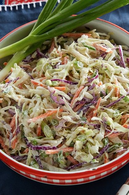 Jamaican Coleslaw, Tangy Coleslaw Recipe, Savory Potato Pancakes, Tangy Coleslaw, Light Dishes, Vinegar Coleslaw, Daisy Sour Cream, Daisy Brand, Cabbage Salad Recipes