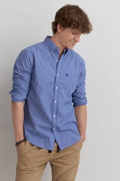 American Eagle Outfits Men, American Eagle Outfits, American Eagle Men, Men Fashion Casual Outfits, Roll Up Sleeves, American Shirts, Mens Outfitters, Men's Shirts, Mens Casual Outfits