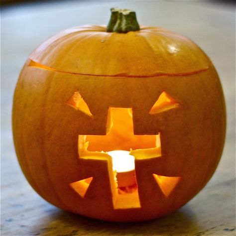 pumpkin-4 | Daring Daughters Pumpkin Carving Ideas Religious, Christian Pumpkin Carving Ideas, Christian Pumpkin Carving, Cool Pumpkin Designs, Christian Pumpkin, Halloween Alternatives, Church Halloween, Pumpkin Carving Patterns Free, Cute Pumpkin Carving