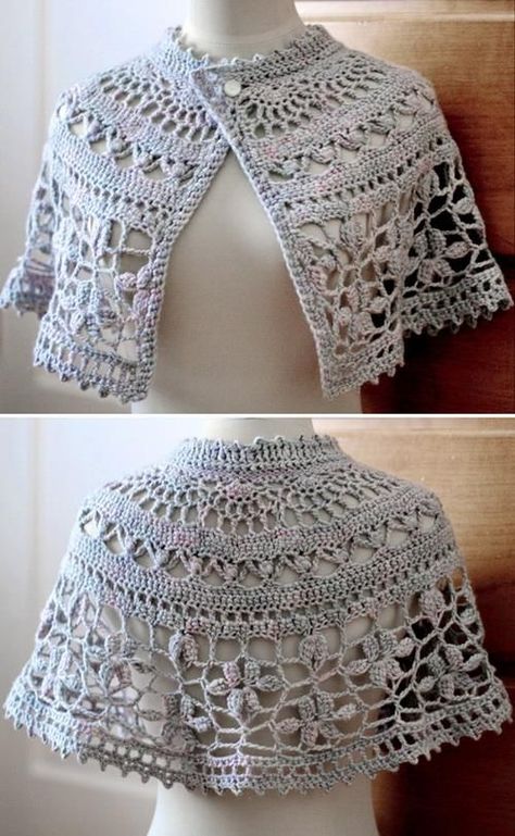 Very Nice Capeletby Mari Lynn Patrick …Free Written Pattern … Similar Capelet Pattern (1) … Pattern (2) … Crocheted Capelet Pattern Free, Caplet Pattern Crochet Free, Crochet Capes Free Pattern, Crochet Caplet Shawl Free Pattern, Free Crochet Cape Patterns, Crochet Capelet Free Pattern, Crochet Cape Pattern Free, Capelet Crochet Pattern, Capelet Crochet