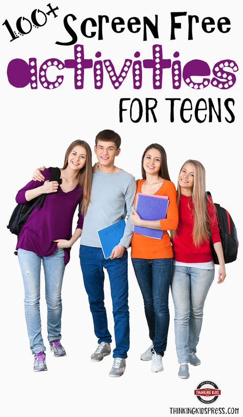 100  Screen Free Activities for Teens   Fun activities for teens that are screen free? It's possible (and healthy) for your teens to engage in screen free activities! via @DanikaCooley Parenting Girls, Teen Fun, Parenting Boys, Screen Free Activities, Activities For Teens, Fitness Video, Fostering Children, Kids Calendar, Screen Free