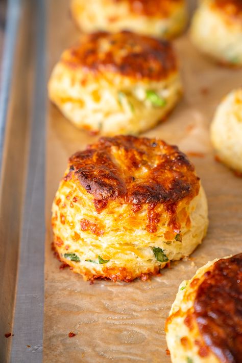 Irish Cheddar Scallion Biscuits | 12 Tomatoes Irish Cheddar Scallion Biscuits, Cheddar Green Onion Biscuits, Scallion Biscuits, Cheddar And Herb Biscuits, Cheese And Herb Irish Soda Bread, Irish Soda Bread Scones Martha Stewart, Irish Appetizers, Veggie Casseroles, Irish Cheddar