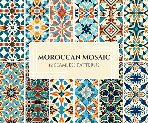 North African Patterns, Arab Design, Arabic Pattern Design, Mosaic Workshop, Morocco Pattern, Motif Arabesque, Moroccan Textiles, Morocco Design, Arabesque Pattern