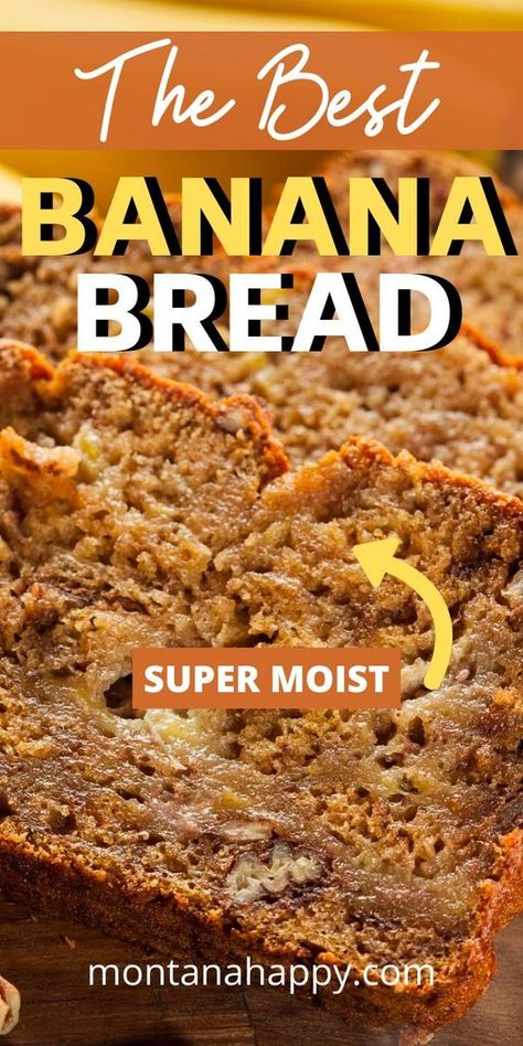 Banana Bread Recipe Easy Moist, The Best Banana Bread Recipe, Banana Pecan Bread, Best Banana Bread Recipe, Delicious Banana Bread Recipe, Banana Recipe, Banana Nut Bread Recipe, The Best Banana Bread, Nut Bread Recipe