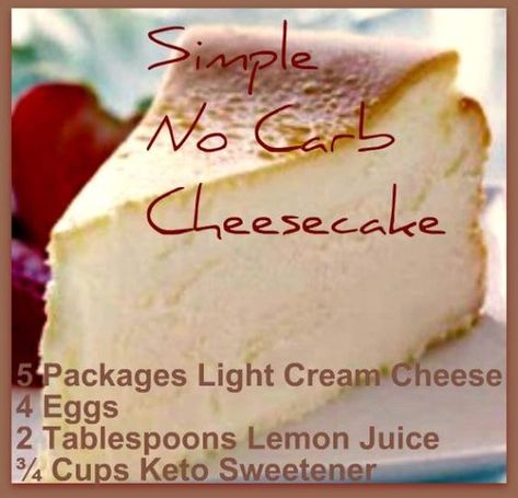 Zero Carb Desserts, No Carb Cheesecake, Carb Free Desserts, Cheesecake Fudge, Desserts Simple, Dolce Poche Calorie, Low Carb Cheesecake, Starting Keto Diet, Keto Friendly Desserts