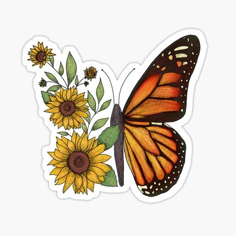 Pegatinas: Mariposas | Redbubble Printable Vinyl Stickers, Stickers Cool, Cute Laptop Stickers, Tumblr Stickers, Nature Stickers, Scrapbook Stickers Printable, Autumn Stickers, Floral Stickers, Bullet Journal Stickers