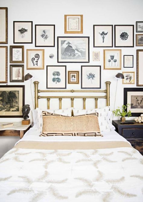 Project Design: How to Create a Gallery Wall - Driven by Decor Brass Bed, Framed Pictures, Over The Bed, Virginia Homes, Style Deco, Above Bed, Boho Interior, New Wall, Cheap Home Decor