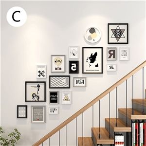 Wall Gallery Frames, Staircase Frames, Decorating Stairway Walls, Staircase Pictures, Picture Walls, Wall Hanging Photo Frames, Gallery Frame Set, Gallery Wall Staircase, Combination Square