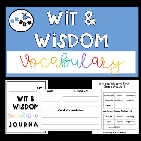 Wit and Wisdom Vocabulary Journal- a great resource to compliment the Wit and Wisdom Curriculum!  Three different styles of journals available! Wit And Wisdom Grade 4 Module 1, Wit And Wisdom Focus Wall 2nd Grade, 1st Grade Wit And Wisdom, Wit And Wisdom 4th Grade Module 1, Wit And Wisdom 3rd Grade Module 1, Wit And Wisdom 2nd Grade Module 1, Wit And Wisdom 5th Grade, Wit And Wisdom 4th Grade, Wit And Wisdom 3rd Grade