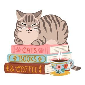 Books Posters Aesthetic, Cats And Books Illustration, Painting Of A Book, Cute Book Drawing, Reading Mood Board, Cute Drawings Cat, Books Wallpaper Aesthetic, Cat Notes, Cat With Books