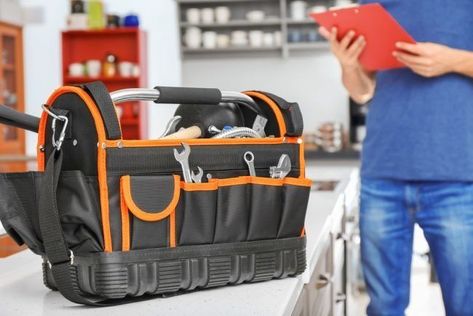 The Best Tool Bags for DIYers and Pros Best Tool Bag, Tool Bag Organization, Best Hand Tools, Tool Tote Bag, Tool Backpack, Sewing Shoes, Tool Tote, Pipe Repair, Leather Sewing