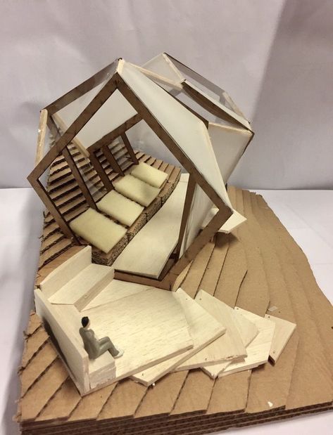 Pavilion Architecture Model, Concept Models Architecture Ideas, Garden Pavilion Architecture, Pavillion Design Architecture, Pavilion Design Concept Architecture, Bridge Architecture Design, Maket Architecture Ideas Design, Pavillion House, Tectonic Architecture