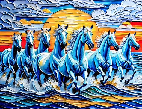 Seven, 7, white horses, running horses, horses, landscape, painting, sun, water, trees, clouds, buy, sell, brush pallet. Brush 7 Horses Painting On Canvas, 7 Horse Painting On Canvas, 7horses Painting, Seven Running Horses Painting, 7 Horses Running Painting Vastu Hd, Seven Horses Painting Vastu, 7 Horses Running Painting Vastu, 7 Horses Running Painting, 7 Horses Painting