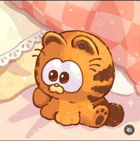 Baby Garfield Drawing, Baby Garfield Wallpaper, Cute Garfield Drawings, Cute Garfield Wallpaper, Garfield Wallpaper Aesthetic, Garfield 2024, Garfield Drawing, Baby Garfield, Garfield Aesthetic