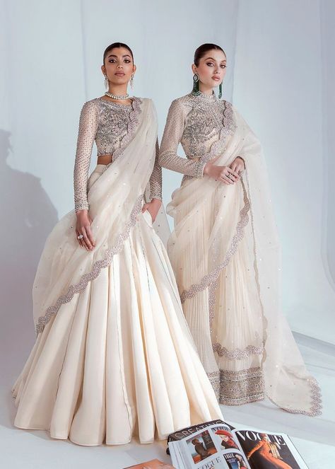 Organza Choli, Hussain Rehar, Baju Kahwin, Indian Dresses Traditional, Bridal Dress Fashion, Traditional Indian Outfits, Simple Pakistani Dresses, Designer Party Wear Dresses, Party Wear Indian Dresses