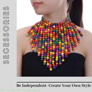 Secessories (@secessorieslv) • Instagram photos and videos Tassel Necklace Boho, Layered Beaded Necklaces, Weird Jewelry, African Accessories, Diy Jewelry Necklace, Choker Pendant, Handmade Beaded Necklaces, Fabric Accessories, Neck Jewellery