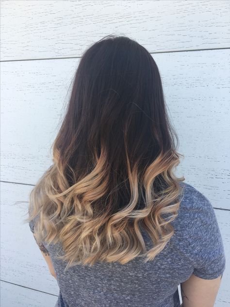 Blonde ombré, blonde ends, red to blonde, dark roots Brown On Top Blonde On Bottom Hair Highlights, Long Hair With Blonde Ends, Blonde At Bottom Of Brown Hair, Dark Brown Hair With Blonde Highlights At The End, Blonde Tipped Hair, Long Hair Bleached Ends, Brown Roots And Blonde Ends, Brunette Blonde Ends, Brown Hair With Blonde Tips Ombre