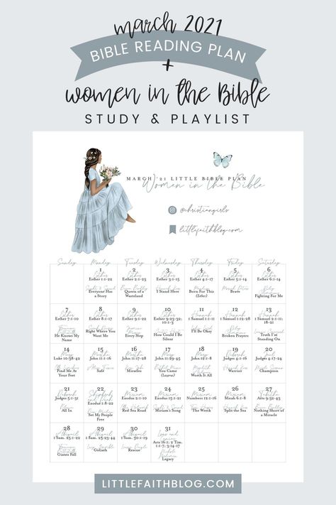 Monthly Bible Reading Plan For Women, Bible Study Playlist, Bible Study Schedule, Study Playlist, Women In The Bible, Bible Journaling For Beginners, Scripture Writing Plans, Scripture Writing, Writing Plan