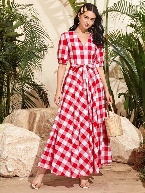 Linen Summer Outfits, Buffalo Plaid Dress, Long Shirt Women, Casual Dresses Plus Size, Kurta Designs Women, Long Dress Casual, Maxi Robes, Indian Designer Outfits